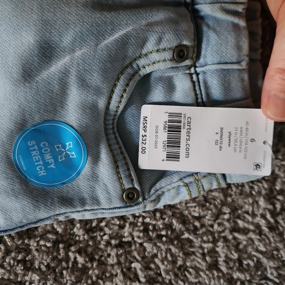 Carter's Boy Denim Jogger Pants, Size 6 - Picture 2 of 3